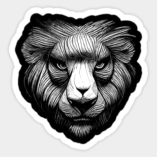 White Lion Sticker